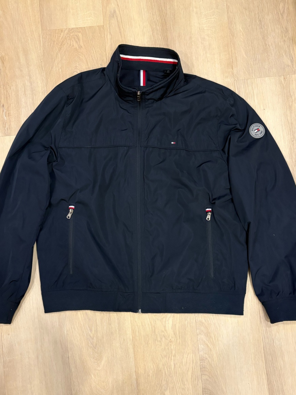 Tommy Hilfiger Navy Blue Lightweight Zip Jacket - Size XL